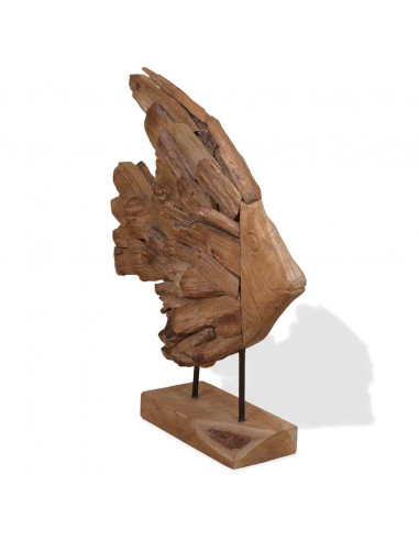 Scultura di Pesce in Teak 40x12x57 cm
