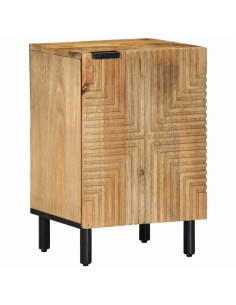 Set Mobili da Bagno 4 pz Marrone in Legno Massello di Mango 2