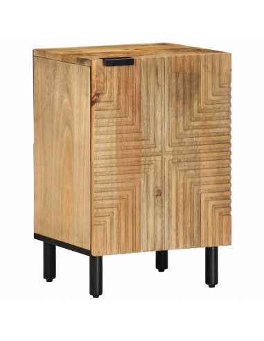 Set Mobili da Bagno 4 pz Marrone in Legno Massello di Mango