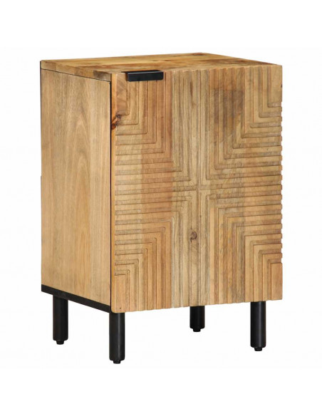 Set Mobili da Bagno 4 pz Marrone in Legno Massello di Mango