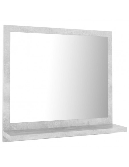 Specchio da Bagno Grigio Cemento 40x10,5x37cm Legno Multistrato
