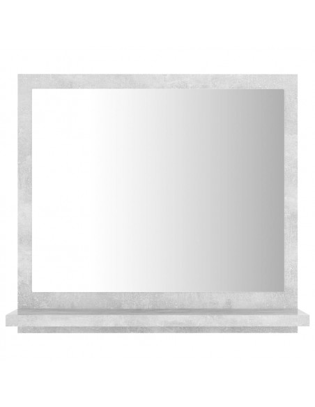 Specchio da Bagno Grigio Cemento 40x10,5x37cm Legno Multistrato