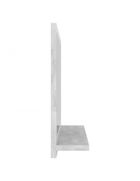 Specchio da Bagno Grigio Cemento 40x10,5x37cm Legno Multistrato
