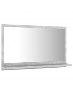 Specchio da Bagno Grigio Cemento 60x10,5x37cm Legno Multistrato 2