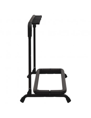 Supporto Pieghevole per Chitarra con 5 Sezioni Nero 74x41x66 cm