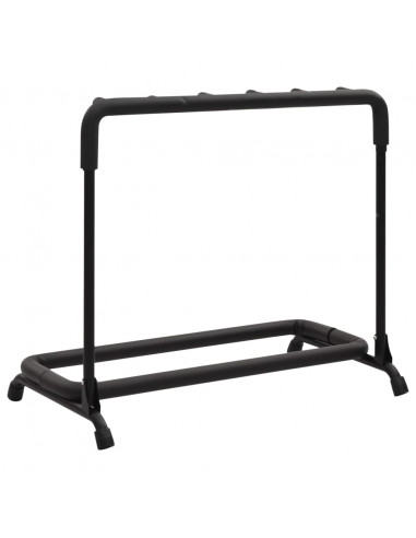 Supporto Pieghevole per Chitarra con 5 Sezioni Nero 74x41x66 cm