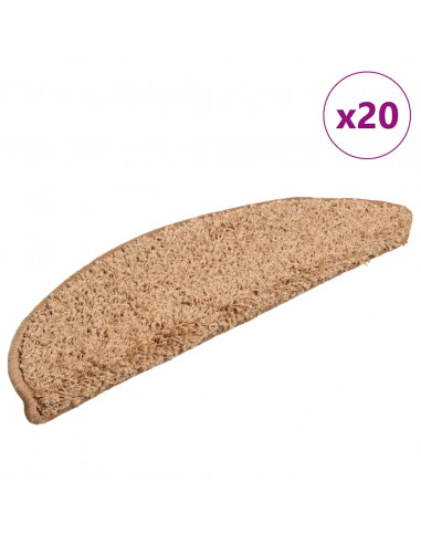 Tappetini per Scale 20 pz Beige 56x17x3 cm