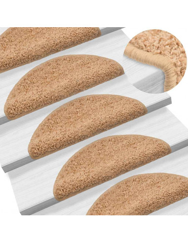 Tappetini per Scale 20 pz Beige 56x17x3 cm