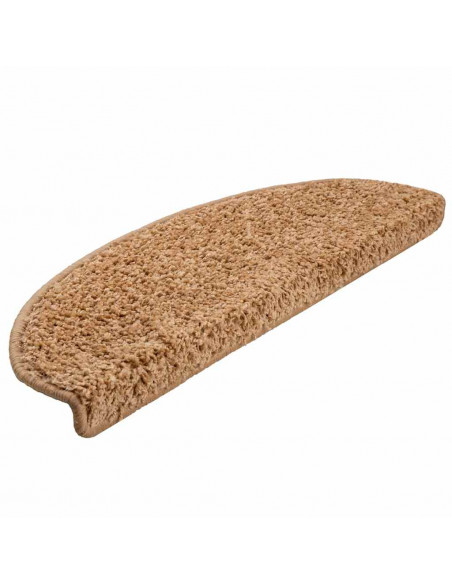 Tappetini per scale 20 pz 65x21x4 cm Beige Semicircolari Grandi