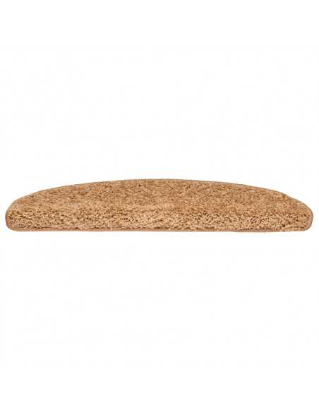 Tappetini per scale 20 pz 65x21x4 cm Beige Semicircolari Grandi