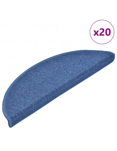 Tappetini per Scale 20 pz Blu 56x17x3 cm