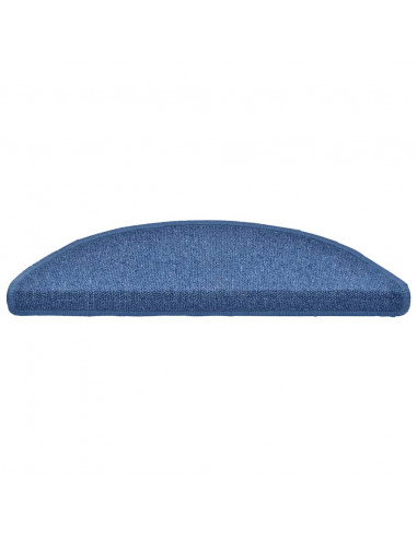 Tappetini per scale 20 pz 56x17x3 cm blu semicircolari