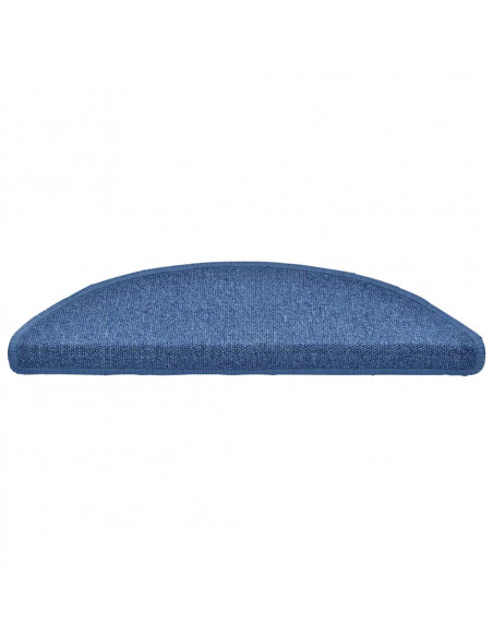 Tappetini per scale 20 pz 56x17x3 cm blu semicircolari