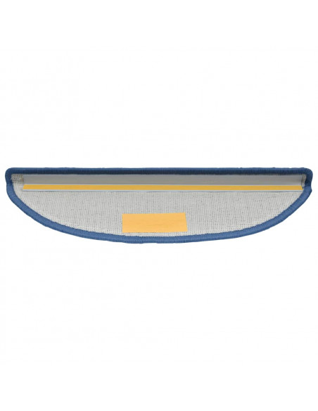 Tappetini per scale 20 pz 56x17x3 cm blu semicircolari