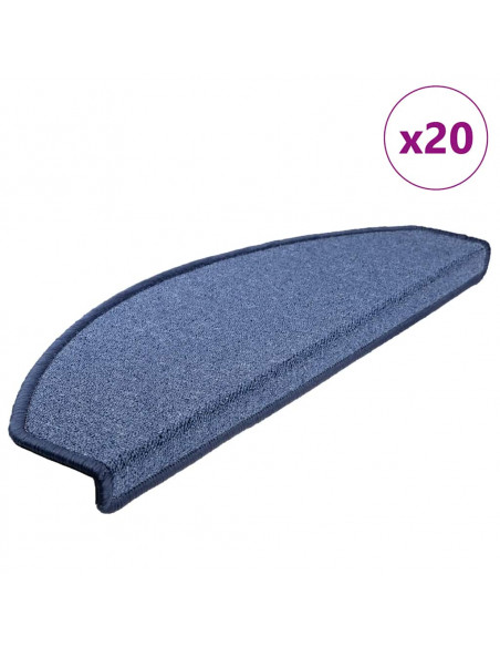 Tappetini per Scale 20 pz Blu 65x24x4 cm