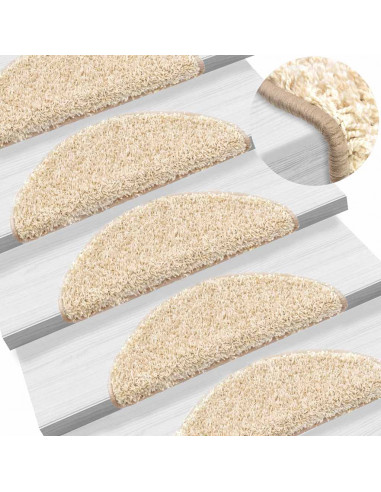 Tappetini per Scale 20 pz Crema 56x17x3 cm