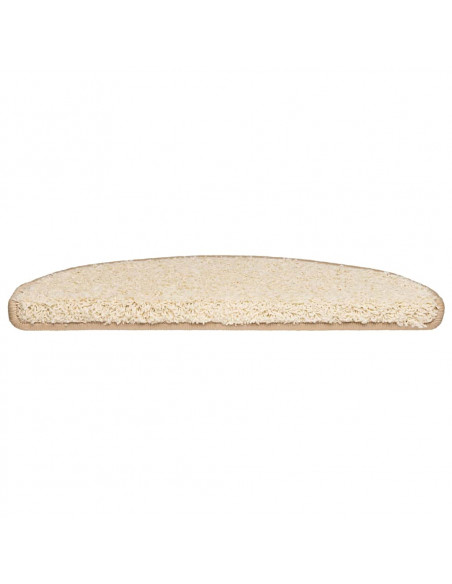 Tappetini per scale 20 pz 65x21x4 cm Crema Semicircolari Grandi