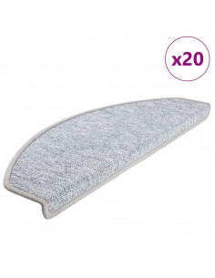 Tappetini per Scale 20 pz Grigio Chiaro 65x24x4 cm