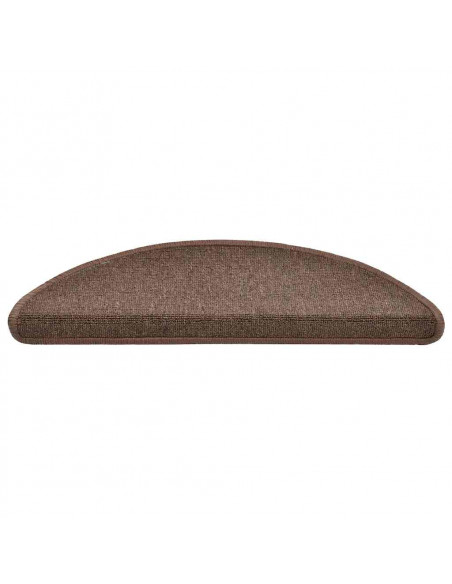 Tappetini per Scale 20 pz Marrone Caffè 56x17x3 cm