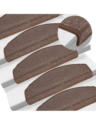 Tappetini per Scale 20 pz Marrone Caffè 65x24x4 cm