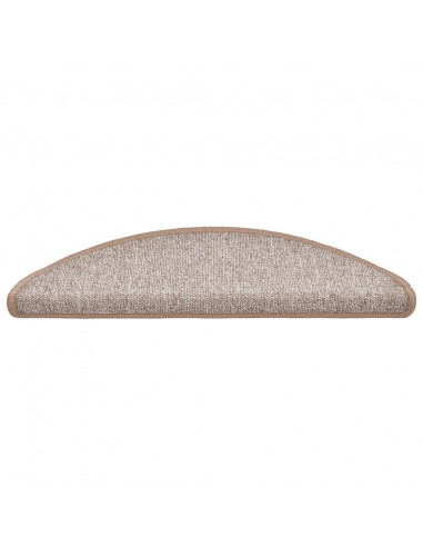 Tappetini per Scale 20 pz Marrone Chiaro 56x17x3 cm