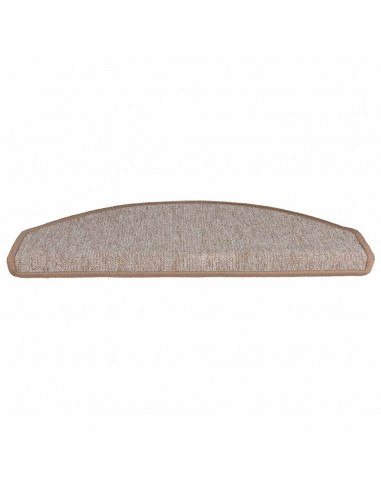 Tappetini per scale 20 pz 65x24x4 cm Marrone chiaro Semicircolari Grandi