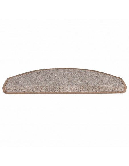 Tappetini per scale 20 pz 65x24x4 cm Marrone chiaro Semicircolari Grandi
