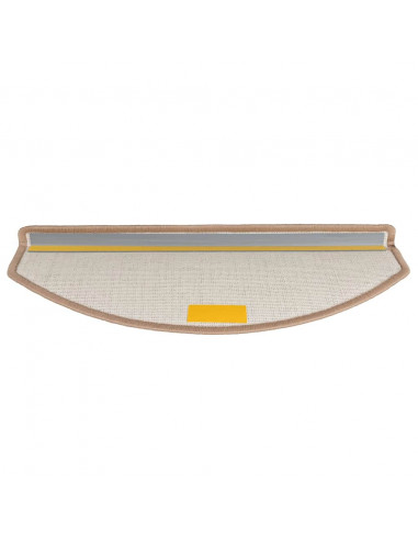 Tappetini per scale 20 pz 65x24x4 cm Marrone chiaro Semicircolari Grandi