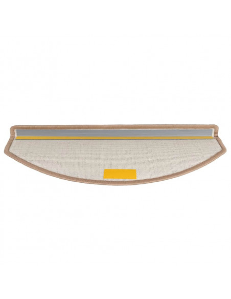 Tappetini per scale 20 pz 65x24x4 cm Marrone chiaro Semicircolari Grandi