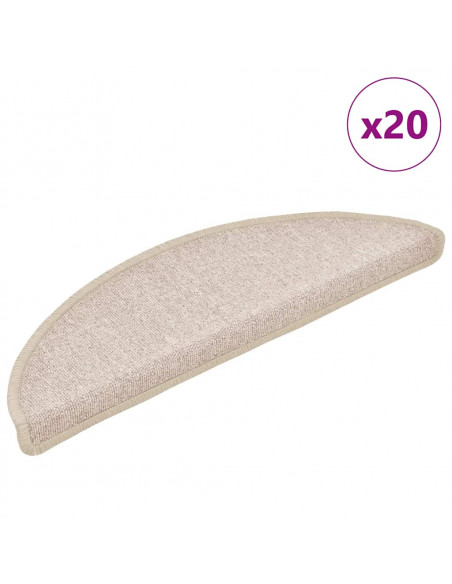 Tappetini per Scale 20 pz Tortora 56x17x3 cm