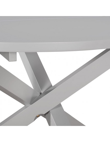 Tavolo da Pranzo Grigio 120x75 cm in MDF