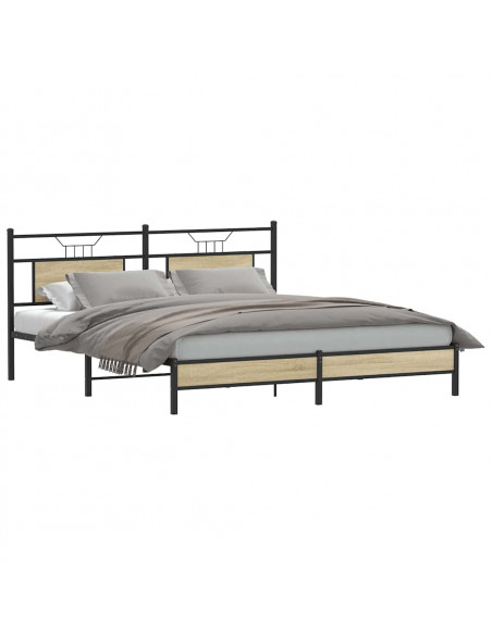 Giroletto senza Materasso Rovere Sonoma 183x203cm in Truciolato