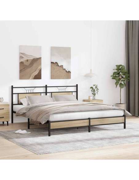 Giroletto senza Materasso Rovere Sonoma 183x203cm in Truciolato