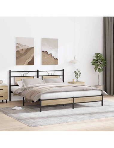 Giroletto senza Materasso Rovere Sonoma 183x213cm in Truciolato