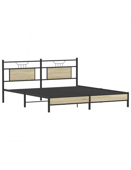 Giroletto senza Materasso Rovere Sonoma 183x213cm in Truciolato