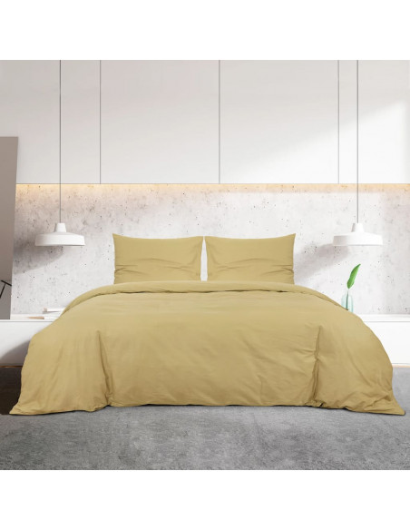 Set Copripiumino Tortora 260x240 cm in Microfibra Leggera