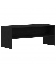 Mobile Porta TV Rovere Nero 100x40x40 cm in Legno Multistrato