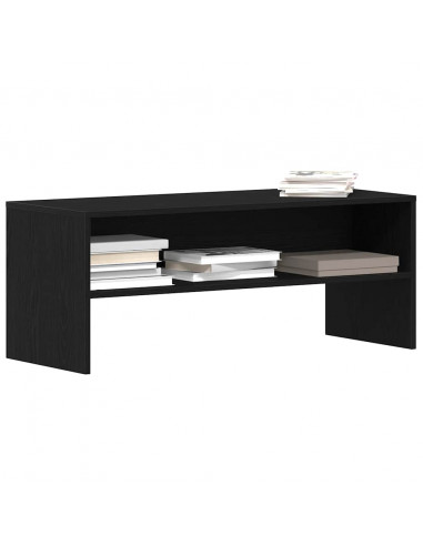 Mobile Porta TV Rovere Nero 100x40x40 cm in Legno Multistrato