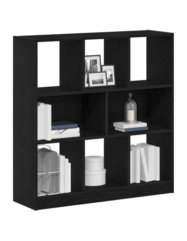 Libreria Rovere Nero 97,5x29,5x100 cm in Legno Multistrato