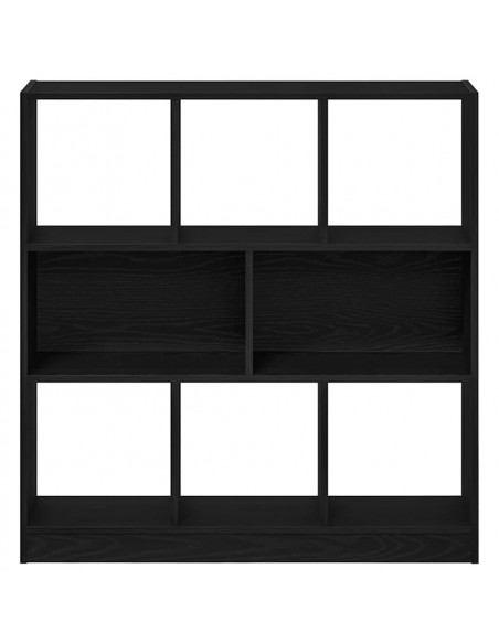Libreria Rovere Nero 97,5x29,5x100 cm in Legno Multistrato