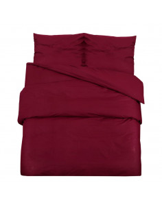 Set Copripiumino Bordeaux 140x200 cm in Microfibra Leggera