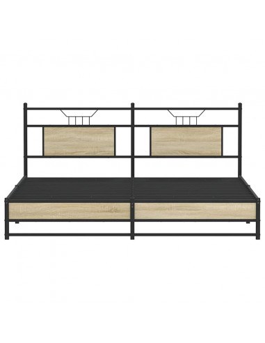 Giroletto senza Materaso in Metallo Rovere Sonoma 180x200 cm