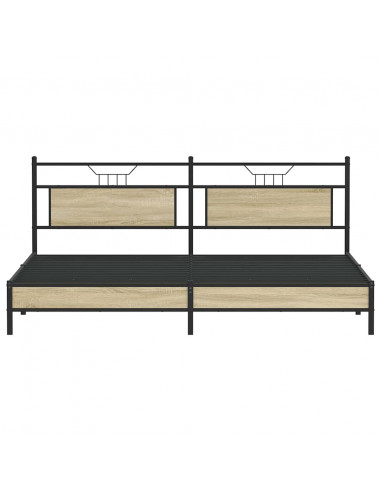 Giroletto senza Materaso in Metallo Rovere Sonoma 193x203 cm