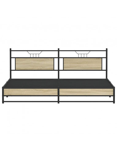 Giroletto senza Materaso in Metallo Rovere Sonoma 193x203 cm