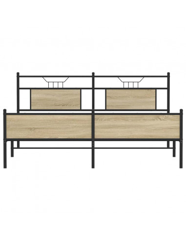 Giroletto senza Materaso in Metallo Rovere Sonoma 183x213 cm