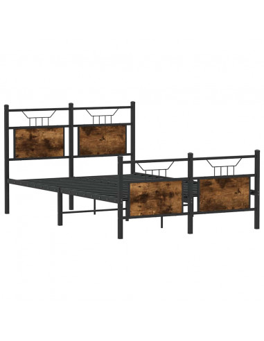 Giroletto senza Materasso Rovere Fumo 120x190 cm in Truciolato