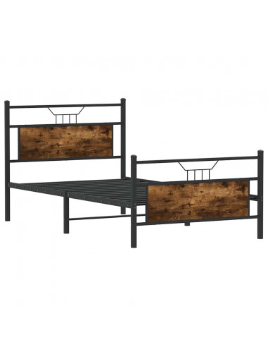 Giroletto senza Materasso Rovere Fumo 100x190 cm in Truciolato