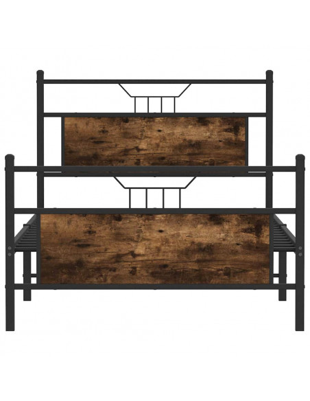 Giroletto senza Materasso Rovere Fumo 100x190 cm in Truciolato