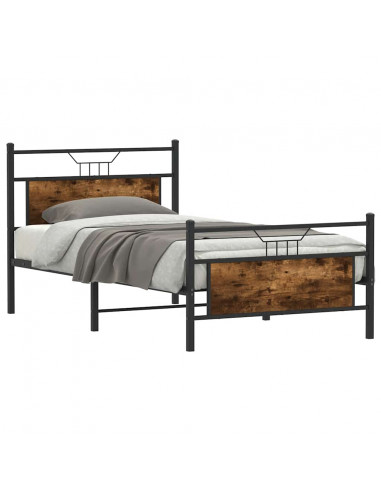 Giroletto senza Materasso Rovere Fumo 100x200 cm in Truciolato