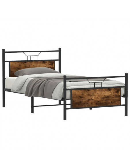 Giroletto senza Materasso Rovere Fumo 100x200 cm in Truciolato